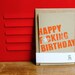 Happy Birthday, Linoleum Block Card with Envelope