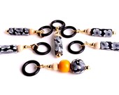 beaded stitch pattern markers snagless silicone rings polymer clay