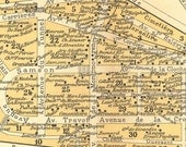 Paris Cemeteries, Set of 3 Vintage Maps 1924, Montmartre,  Montparnasse, Pere Lachaise 90 Years Old Paris Maps