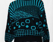 Vintage 80s Abstract Sweater - Size Large