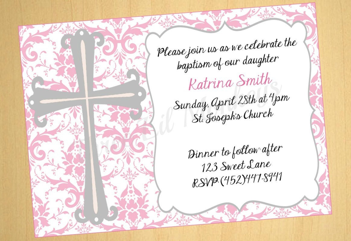 DIY Printable Baptism Invitation Il_570xn
