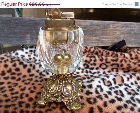 Vintage Tabletop Lighter 1950's Collectible Mad Men Mod Man Cave Barware Home Decor Hollywood Regency