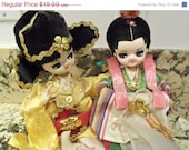 Collectible Vintage Dolls Oriental Japanese Asian Korean Style Made in Korea 1960's Figurines