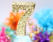 Glittered Number Cake Topper
