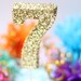 Glittered Number Cake Topper