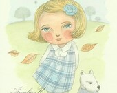 Watercolor Painting, Original Art, Nursery Decor, Children's Wall Art - Aimee by Amalia K
