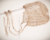 Mohair and Silk : Newborn BONNET -  Caramel - Newborn Photo Prop -  newborn knit hat, baby hat, maternity, photography