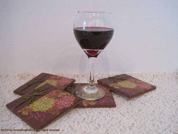 Coaster Set Country Mums Set of 4