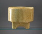 Vintage Yellow Pottery Planter