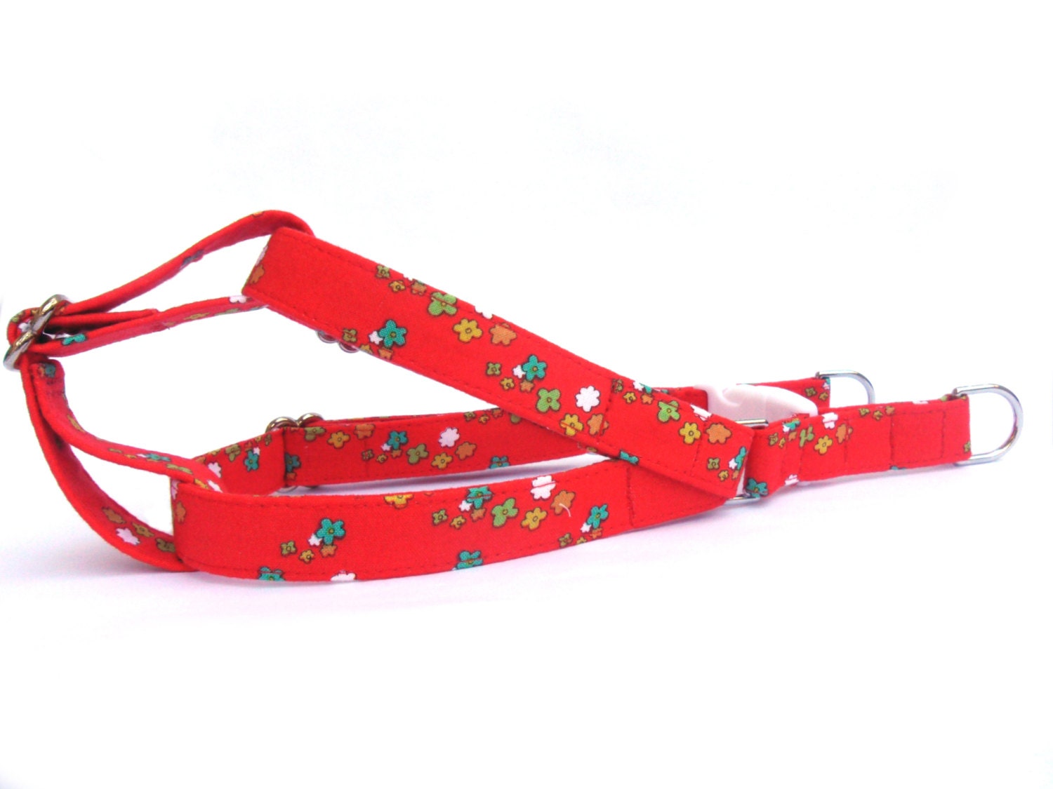 TINY FLOWERS Dog Step in Harness HANDMADE