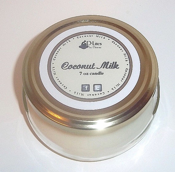 Coconut Milk 7 oz. candle, container jar candle, clearance - 50% off