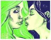 Girly Girls - 8x10 Art Print - Glow in the Dark