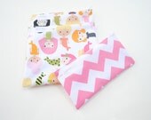 2 Regular and 1 Small Size Snack Bags- Combo deal- 2 Mermaids 1 Pink Chevron