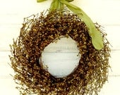 OLIVE SAGE GREEN-Summer Door Wreath-Fall Wreath-Rustic Wedding Decor-Rustic Home Decor-Scented Apple Cinnamon-Custom Choose Ribbon & Scent