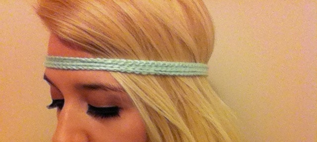 Crochet Mint Headband-  Hippie headband- Pick your color