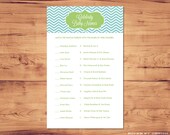 Printable Baby Shower Game - Celebrity Baby Names