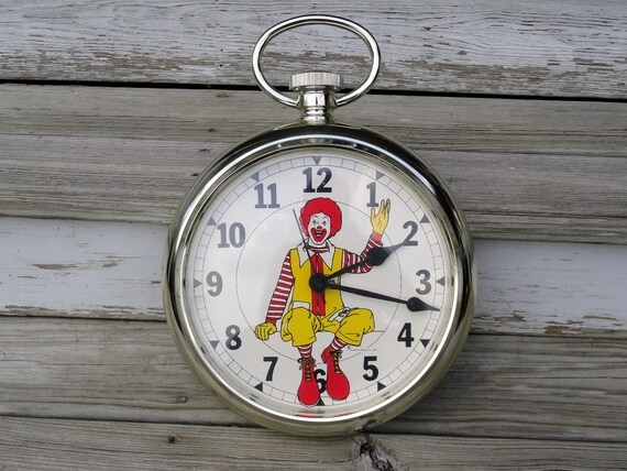 Vintage Ronald McDonald Clock Collectible by BluePawRelicsnResto