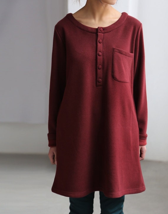 Love respiratory/ Loose doll cotton knee length dress gown