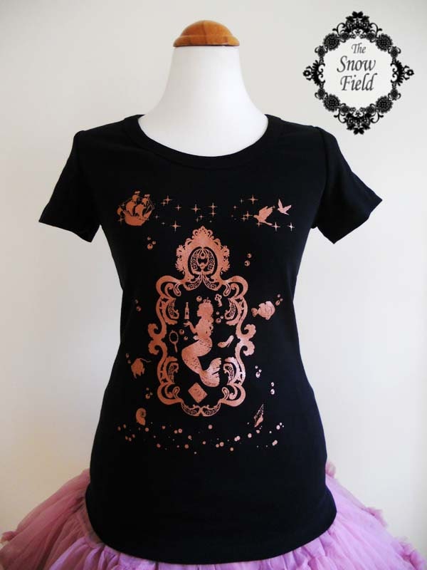 Mermaid Princess T shirts Black M