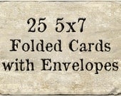 25 Printed Folded Cards with Envelopes. (Only for Creative Family Tree Designs)