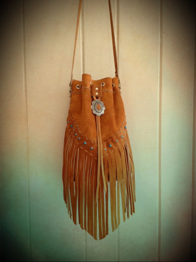 Pioneertown Suede Fringe Satchel
