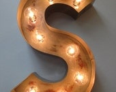 carnival letters light fixture marquee light fixture metal 18" tall letter for one letter
