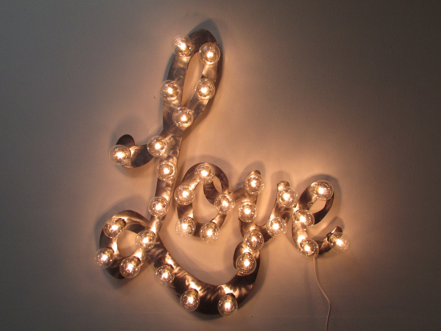 Love sign polished steel