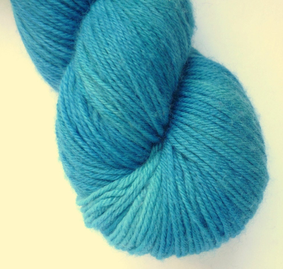 Hand Dyed MCN Sock Yarn - Merino / Cashmere / Nylon Fingering Weight in Neptune Colorway