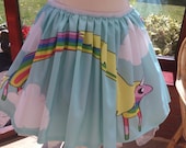 Adventure Time Lady Rainicorn Mini skirt Made to order Size UK 8-12