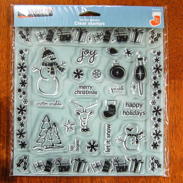 Christmas Stamps - Fiskars Tis the Season Clear Winter Holiday Stamps New in Package - Set of 28