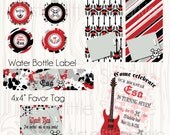 Rockstar Party Package DIY VERSION, Rockstar Birthday, Rockstar Party Invitations,