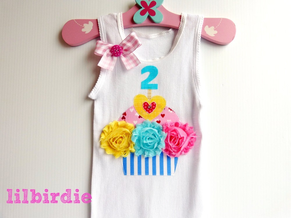 Custom Birthday Tank Baby Girls Singlet Shabby Rose