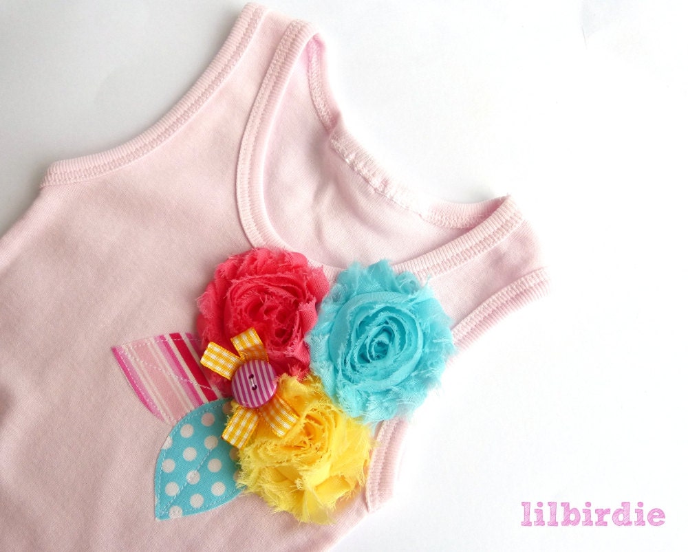 Flower Rosette Baby bodysuit Baby onesie