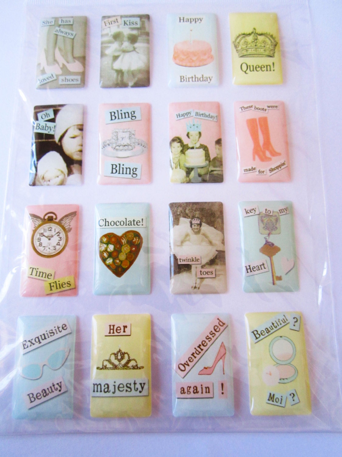 Scrapbook Stickers - Old Fashioned - Girly