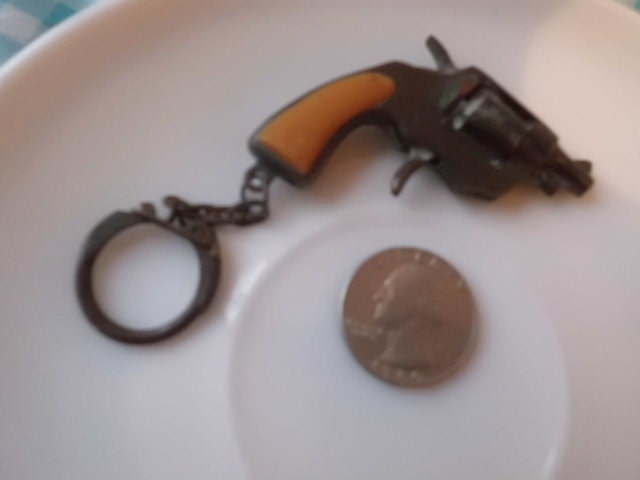 Cap Gun Key Ring Novelty