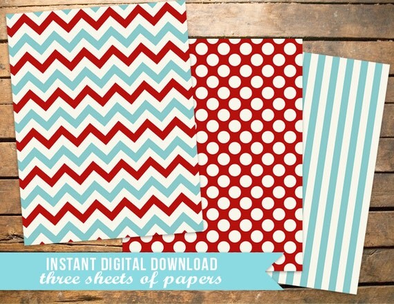 INSTANT DOWNLOAD Little Man Mustache Scrap Book Papers Il_570xn