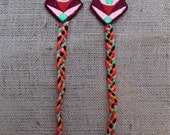 Twin Connection Embroidered Earrings