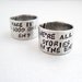 Dotor Who Friendship Rings SET OF TWO - Hand Stamped Aluminum