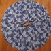 PICNIC PIN UP rockabilly full circle swing skirt - blue kerchief calico patchwork sz S