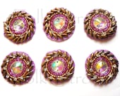 Lavender.Beaded Appliques.Conical Cabochon Appliques For Spring Decor. Spring Fashion