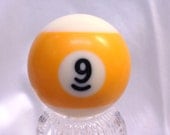 Number 9 Ball - Billiards - Pool - Yellow Stripe  - 2 1/4 inches in diameter - Nine