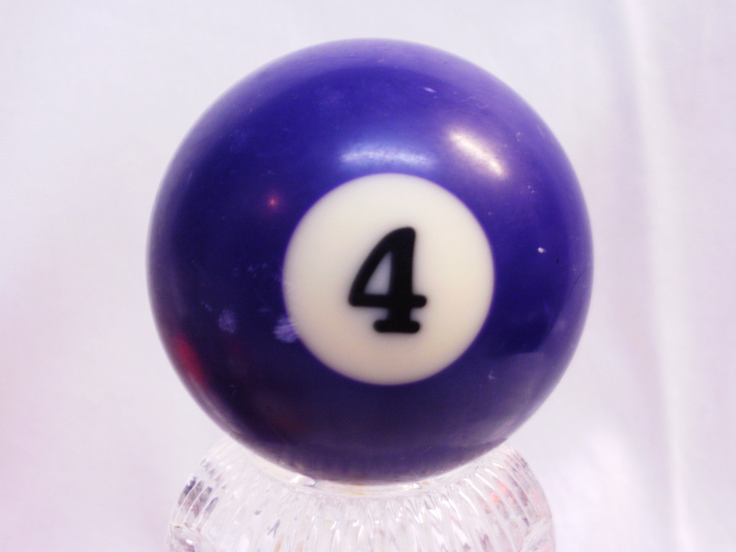 Number 4 Ball - Billiards - Pool - Solid Purple - 2 1/4 inches in diameter - Four