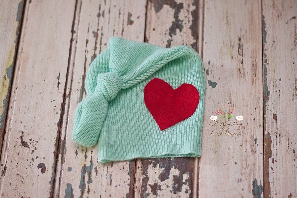 Ready to Ship Upcycled Newborn Knotty Sleeper Hat