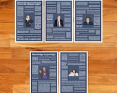 The Thick of It blue collection alternative television posters - 12" x 18" (Made to order)