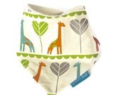 ORGANIC Baby Bandana Dribble Bib in 'Giraffe Love' - an Eco Friendly gift idea from Cwtch Bugs