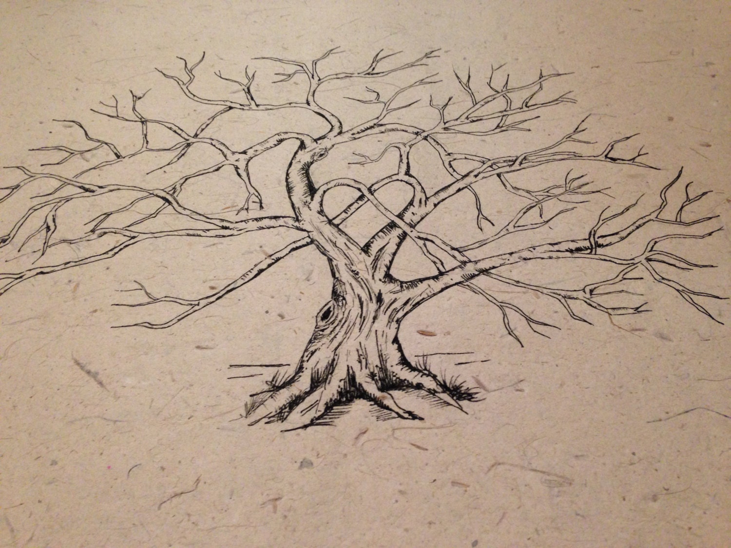 Fingerprint Tree - "Love Knot" Wedding Guestbook - Approximately 75 - 100 Guests
