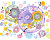 Suddenly, a detailed tiny original pen and ink drawing, original and one of a kind