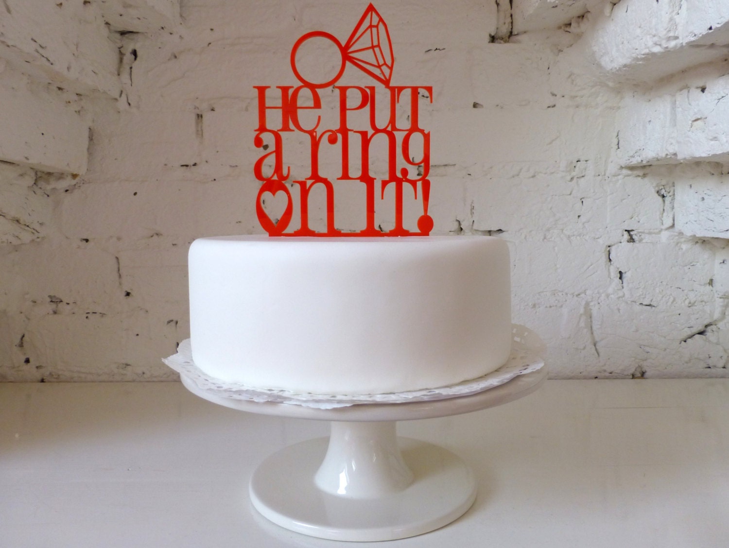 He Put A Ring On It Cake Topper