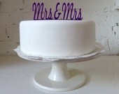 Mrs & Mrs Civil Partnership / Lesbian Wedding Cake Topper