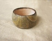 Rustic wooden bracelet  must have gift for her bronze boho style